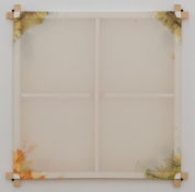 55 square: varnish & pigment in cotton over Allgrund on wood